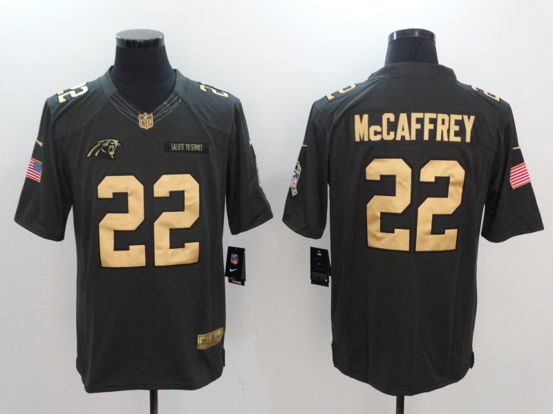 Men's Carolina Panthers Christian McCaffrey #22 Black Alternate Jersey